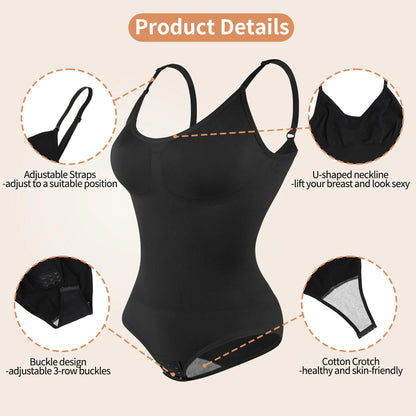 Shapewear Bodysuit for Women Tummy Control Body Shaper Seamless Sculpting Snatched High Waist Body Suit